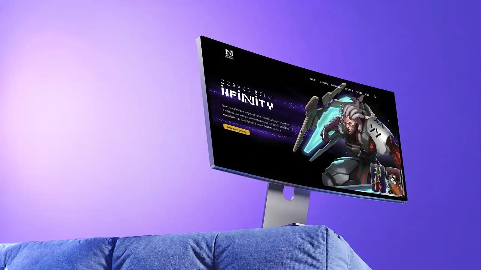 Infinity Universe desktop experience overview